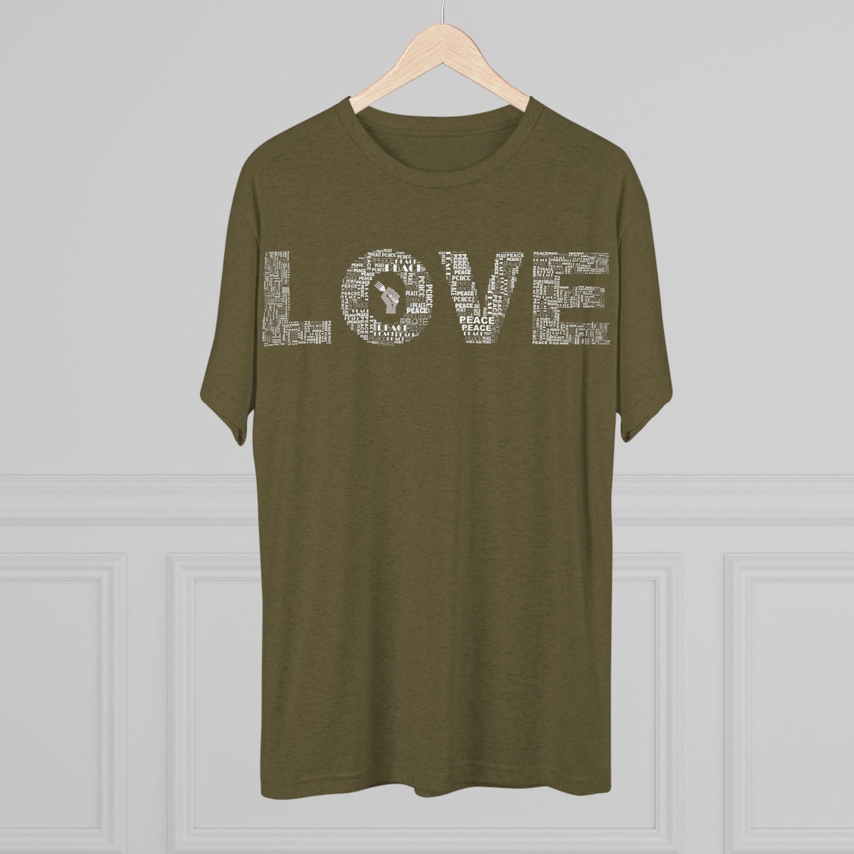 LOVE Typography T‑Shirt — Word Collage Design