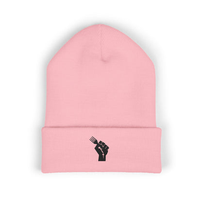 Embroidered Raised Fist Beanie