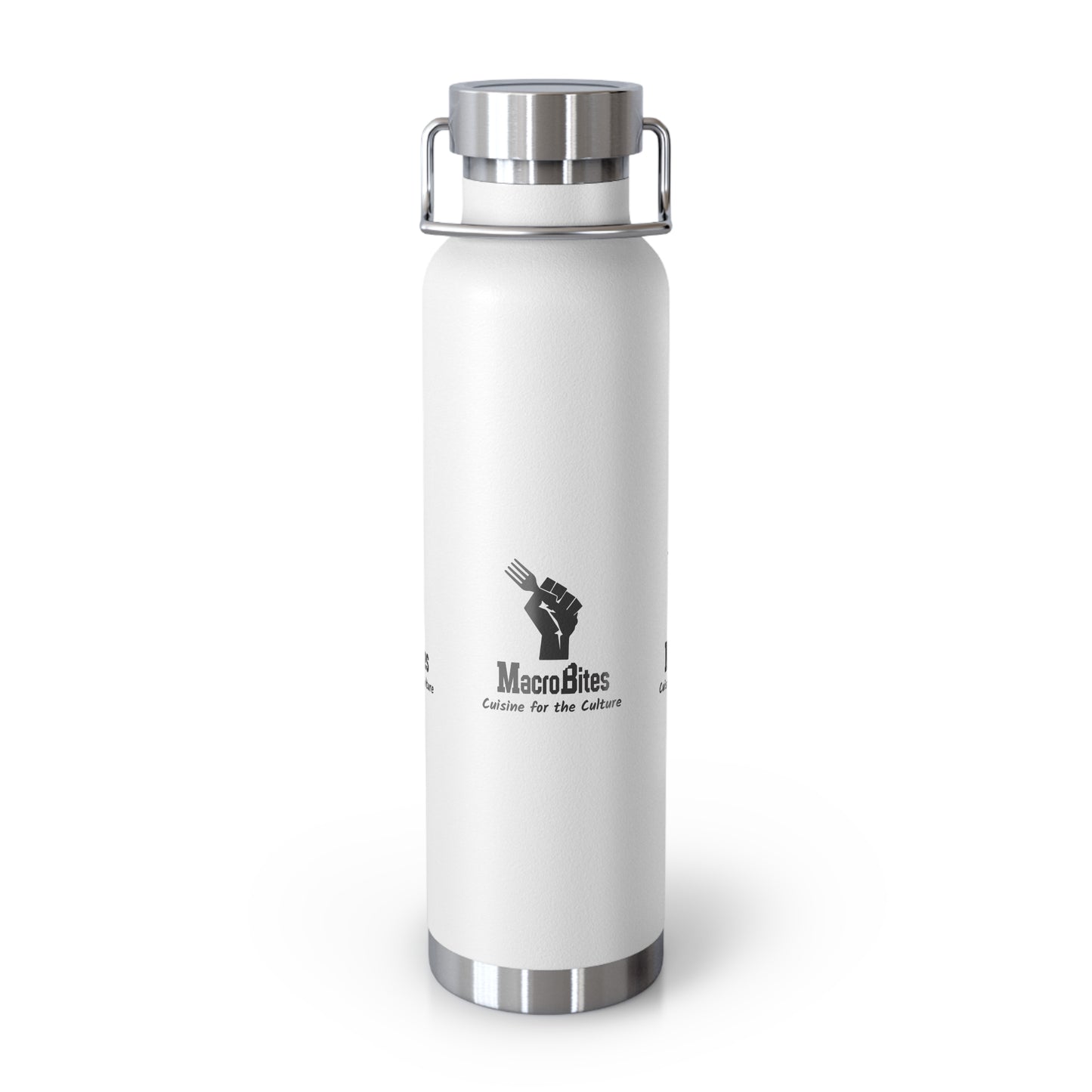 Copper Vacuum Insulated Water Bottle - 22oz with Macrobites Logo