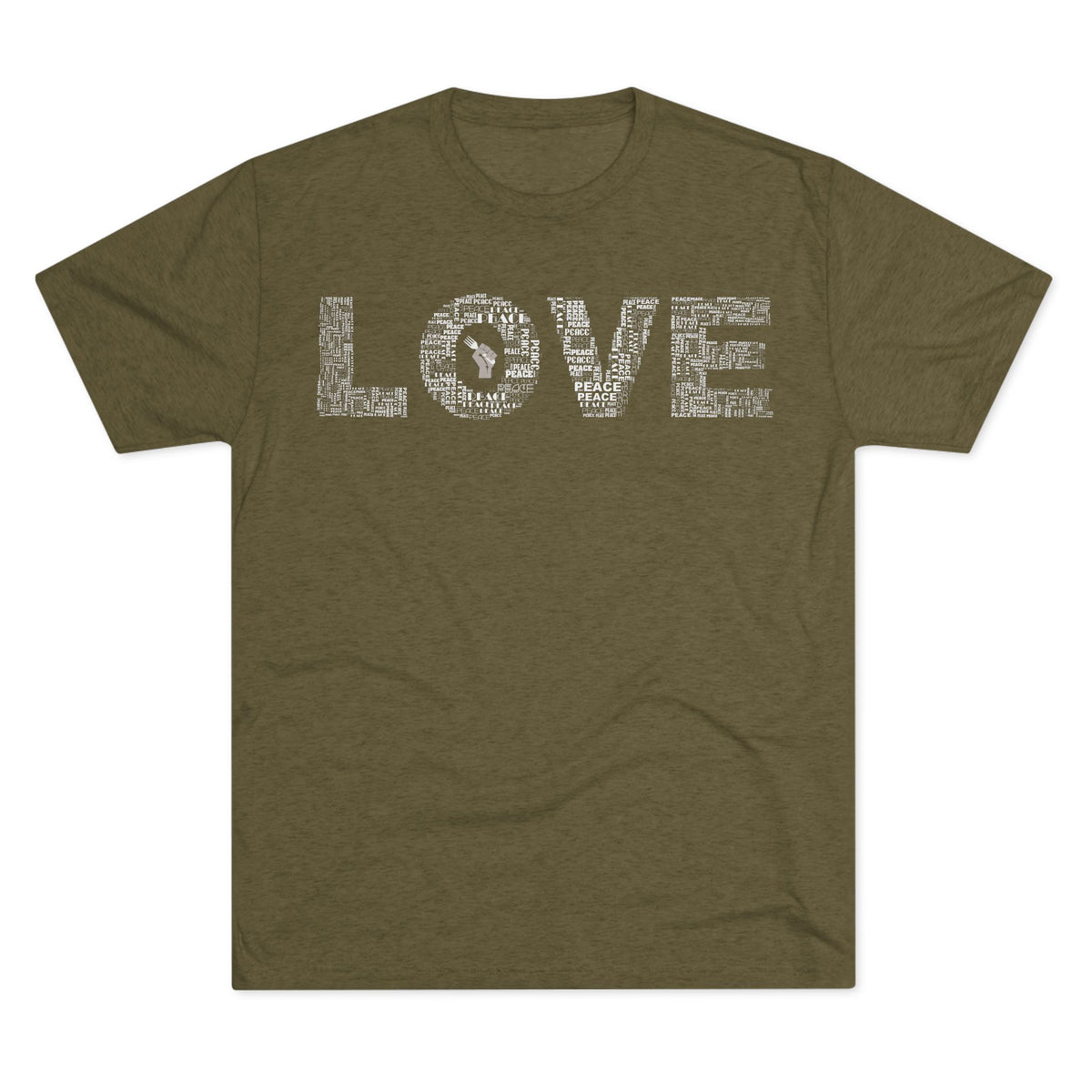 LOVE Typography T‑Shirt — Word Collage Design