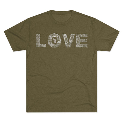 LOVE Typography T‑Shirt — Word Collage Design