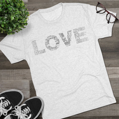 LOVE Typography T‑Shirt — Word Collage Design