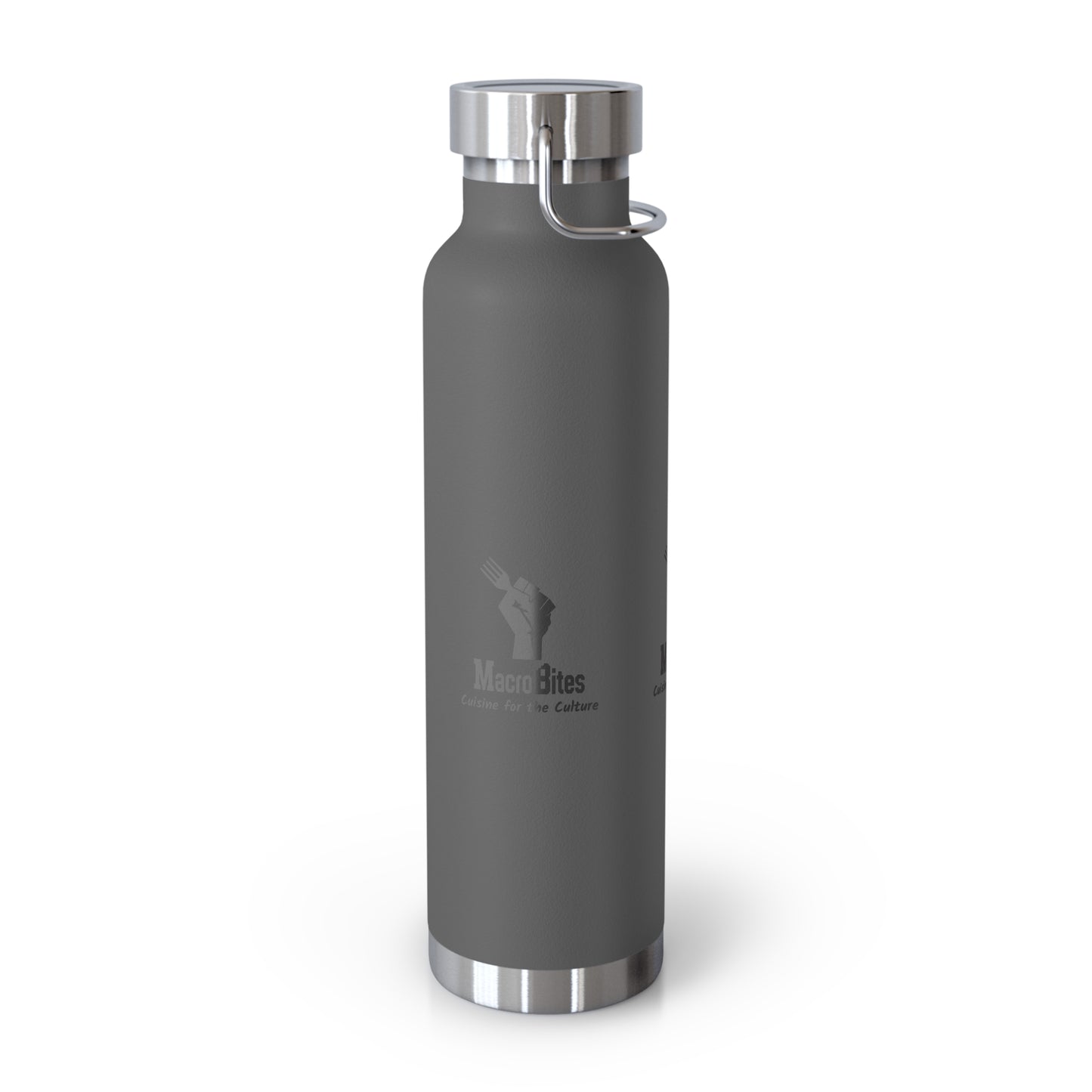 Copper Vacuum Insulated Water Bottle - 22oz with Macrobites Logo