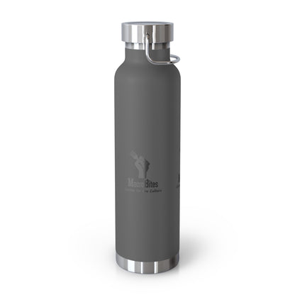 Copper Vacuum Insulated Water Bottle - 22oz with Macrobites Logo