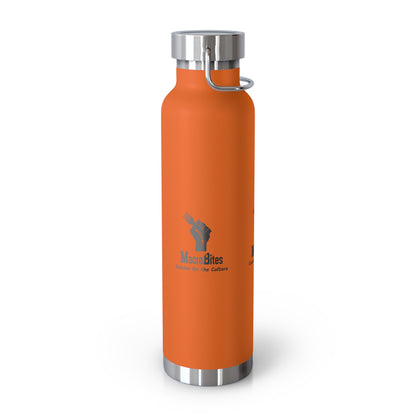 Copper Vacuum Insulated Water Bottle - 22oz with Macrobites Logo