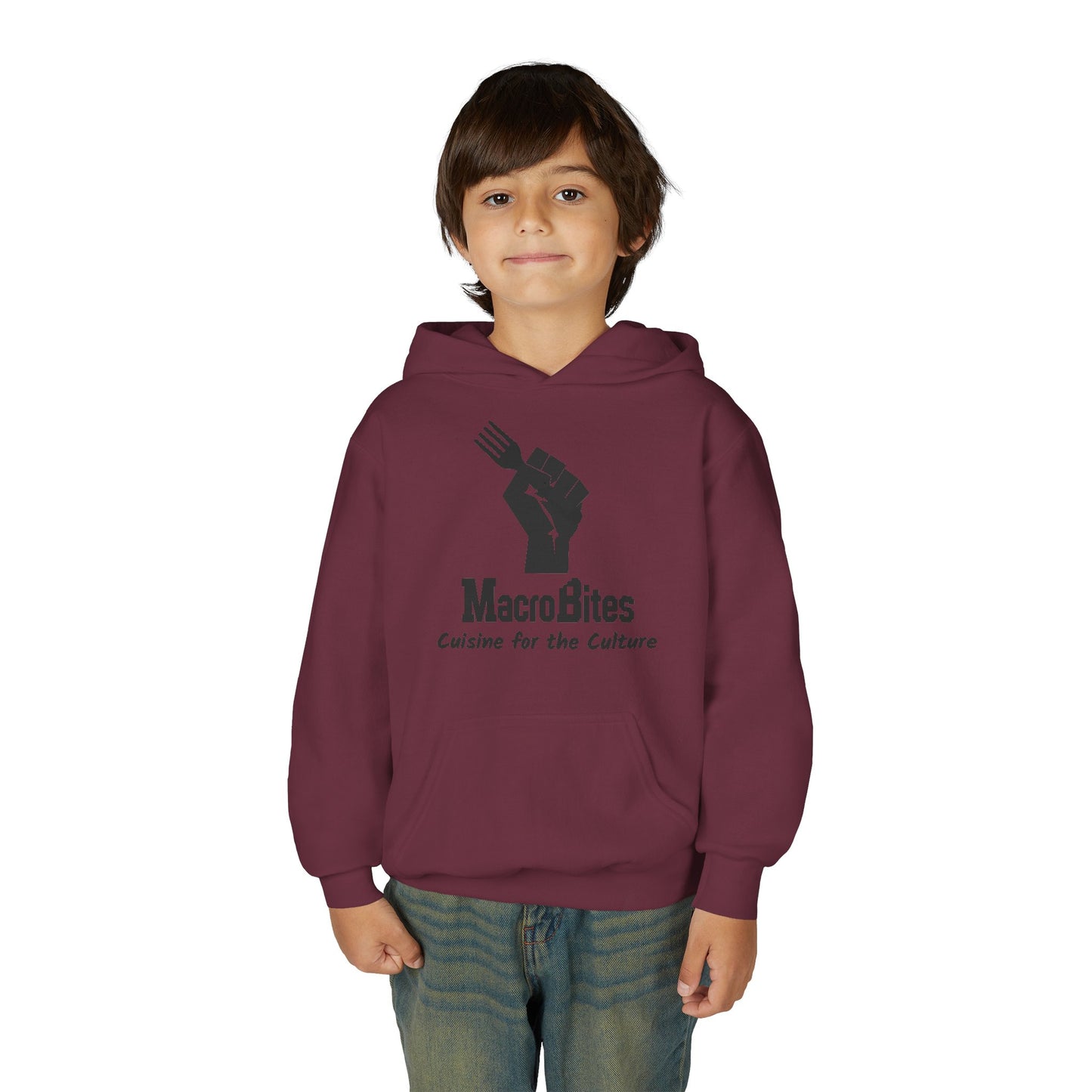 MacroBites Youth Hoodie - "Cuisine for the Culture" Logo Pullover