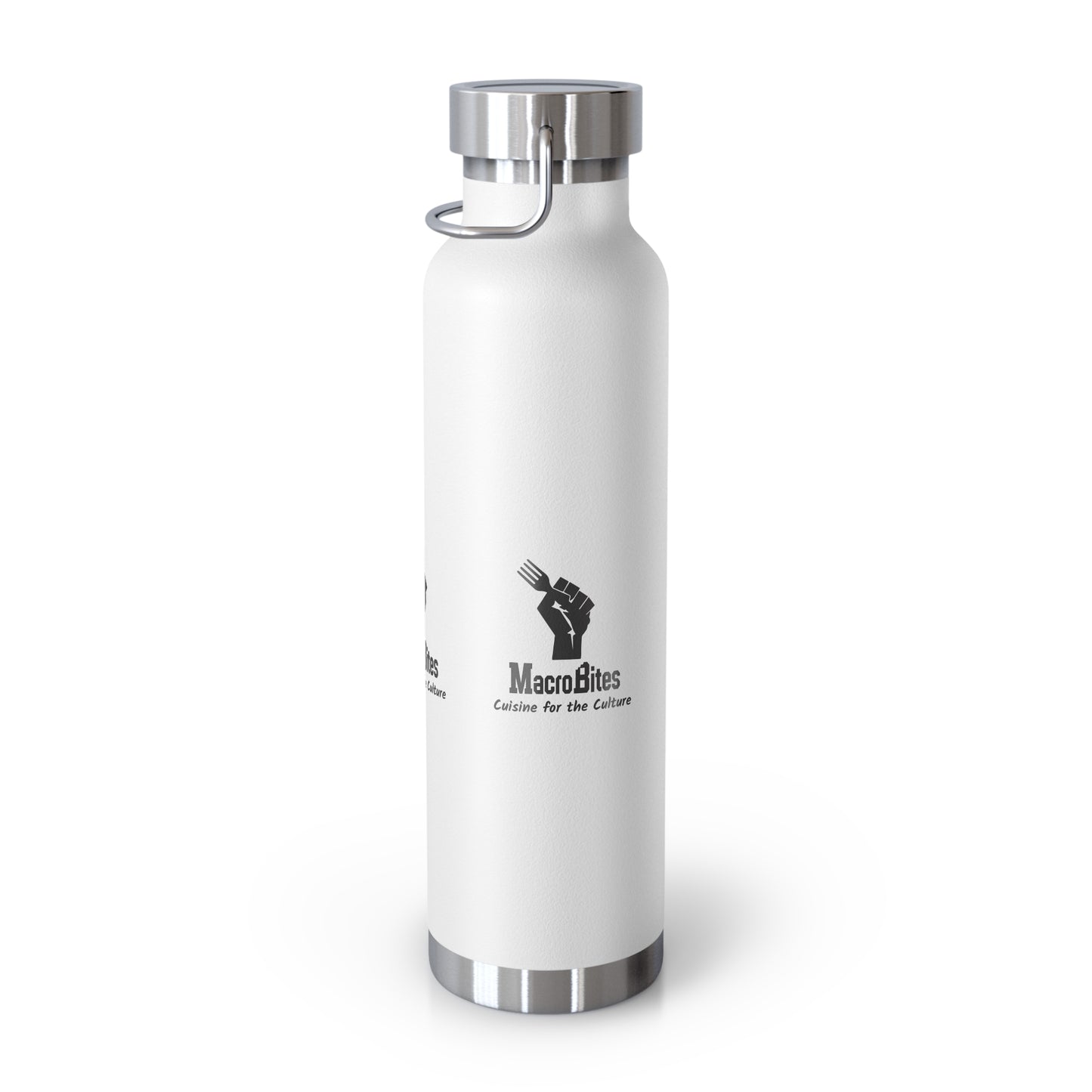 Copper Vacuum Insulated Water Bottle - 22oz with Macrobites Logo