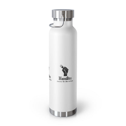 Copper Vacuum Insulated Water Bottle - 22oz with Macrobites Logo