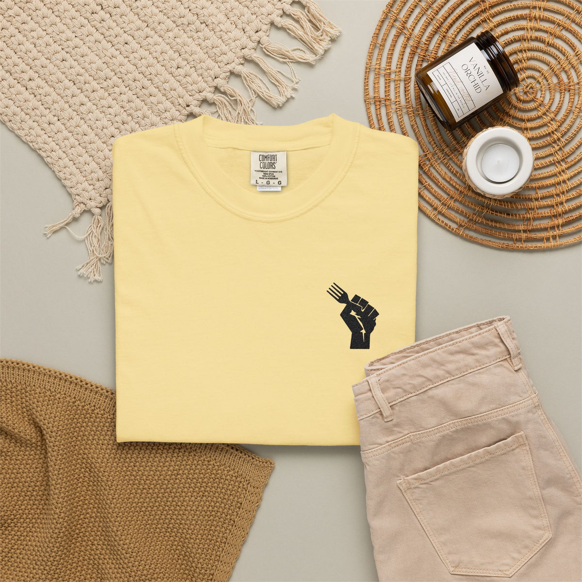 Fist Fork Embroidered Tee