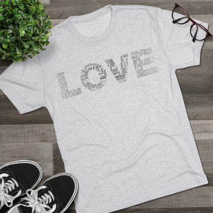 LOVE Typography T‑Shirt — Word Collage Design