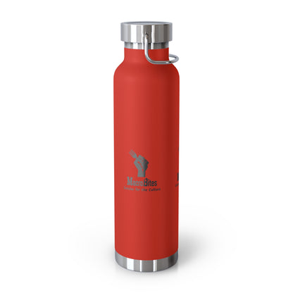 Copper Vacuum Insulated Water Bottle - 22oz with Macrobites Logo