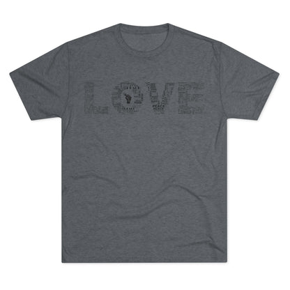 LOVE Typography T‑Shirt — Word Collage Design