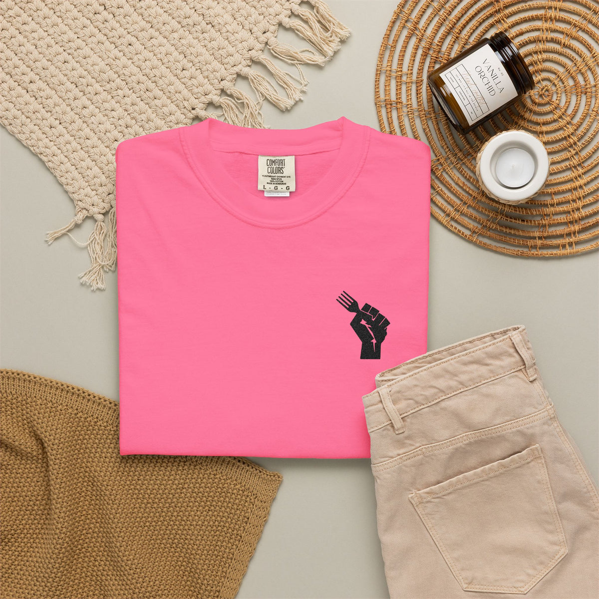 Fist Fork Embroidered Tee