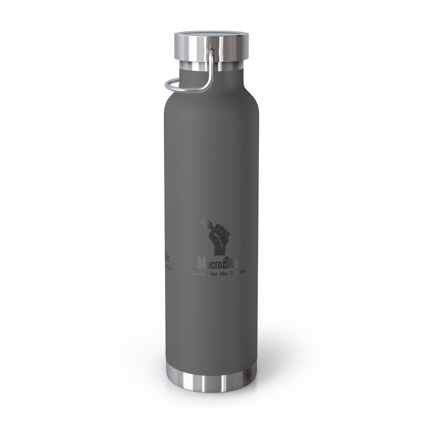 Copper Vacuum Insulated Water Bottle - 22oz with Macrobites Logo
