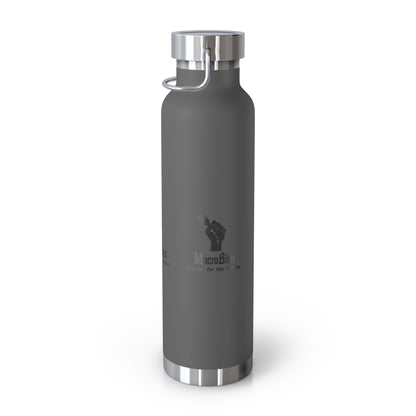 Copper Vacuum Insulated Water Bottle - 22oz with Macrobites Logo