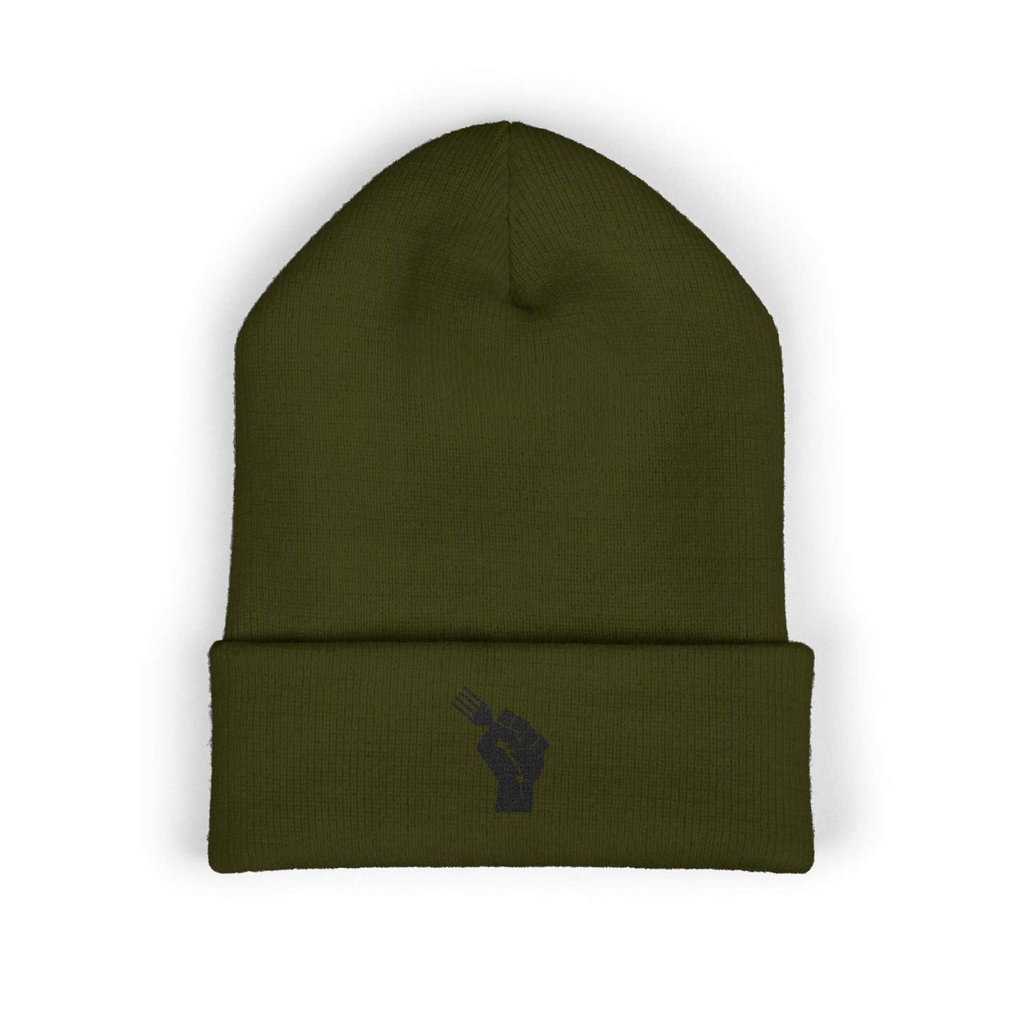 Embroidered Raised Fist Beanie