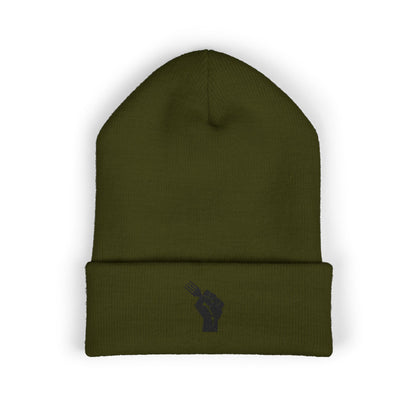 Embroidered Raised Fist Beanie