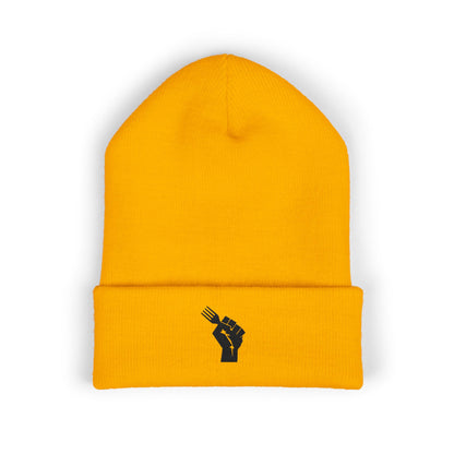 Embroidered Raised Fist Beanie
