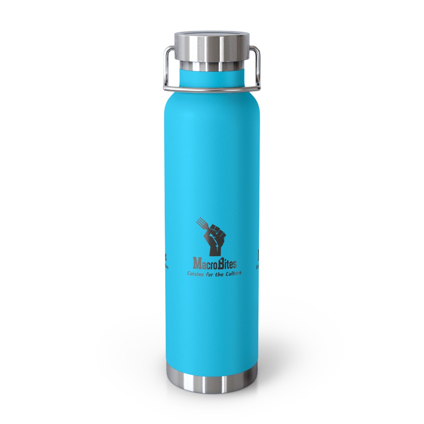 Copper Vacuum Insulated Water Bottle - 22oz with Macrobites Logo