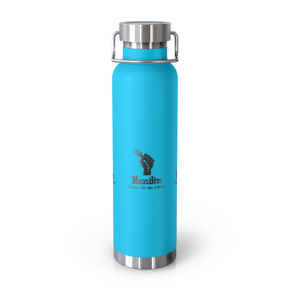 Copper Vacuum Insulated Water Bottle - 22oz with Macrobites Logo
