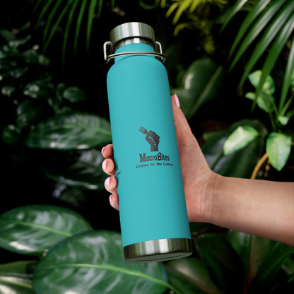 Copper Vacuum Insulated Water Bottle - 22oz with Macrobites Logo