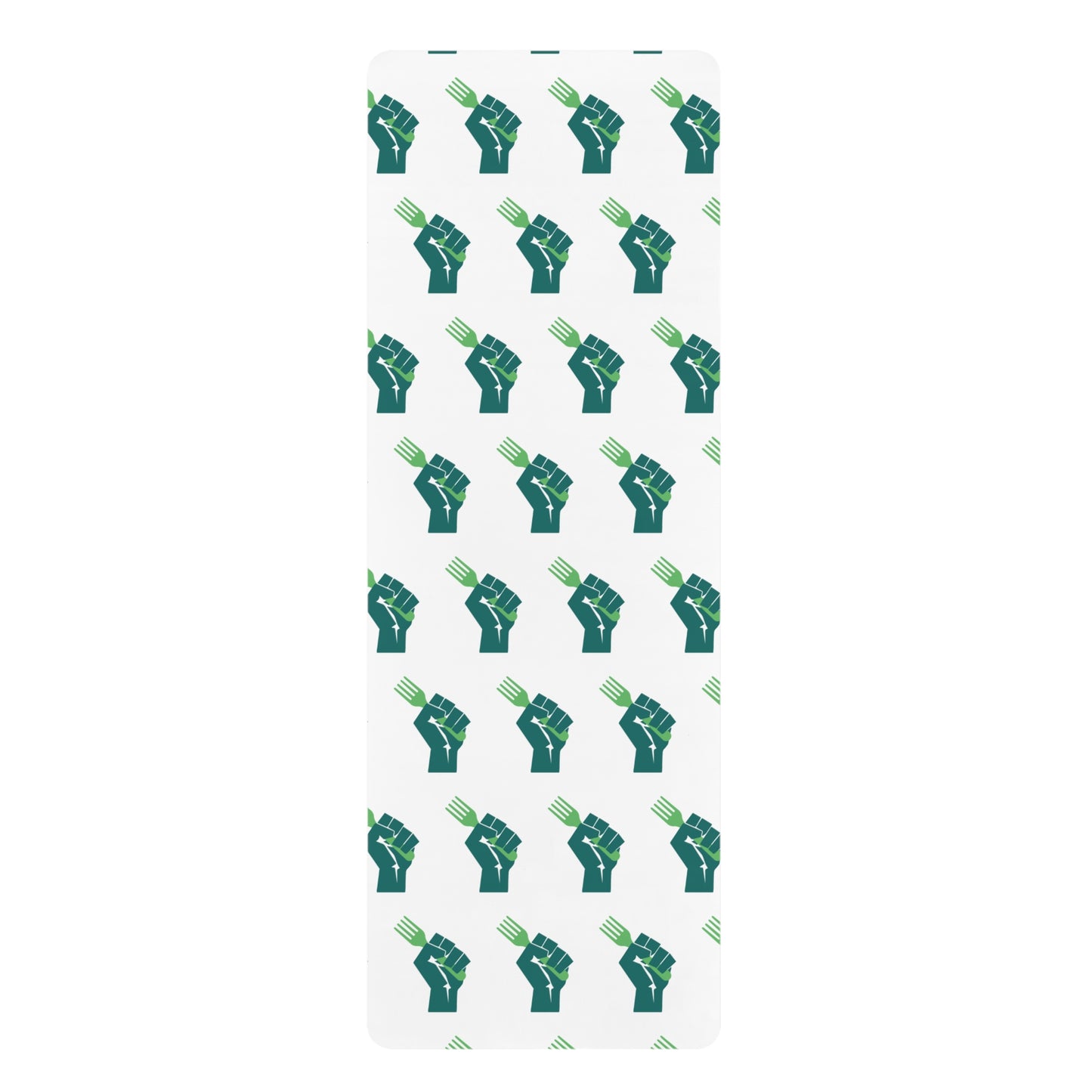Empowering Fist and Fork Rubber Yoga Mat