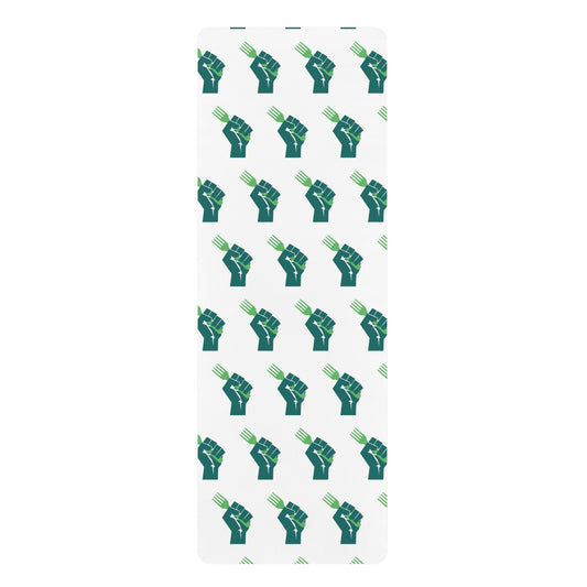 Empowering Fist and Fork Rubber Yoga Mat
