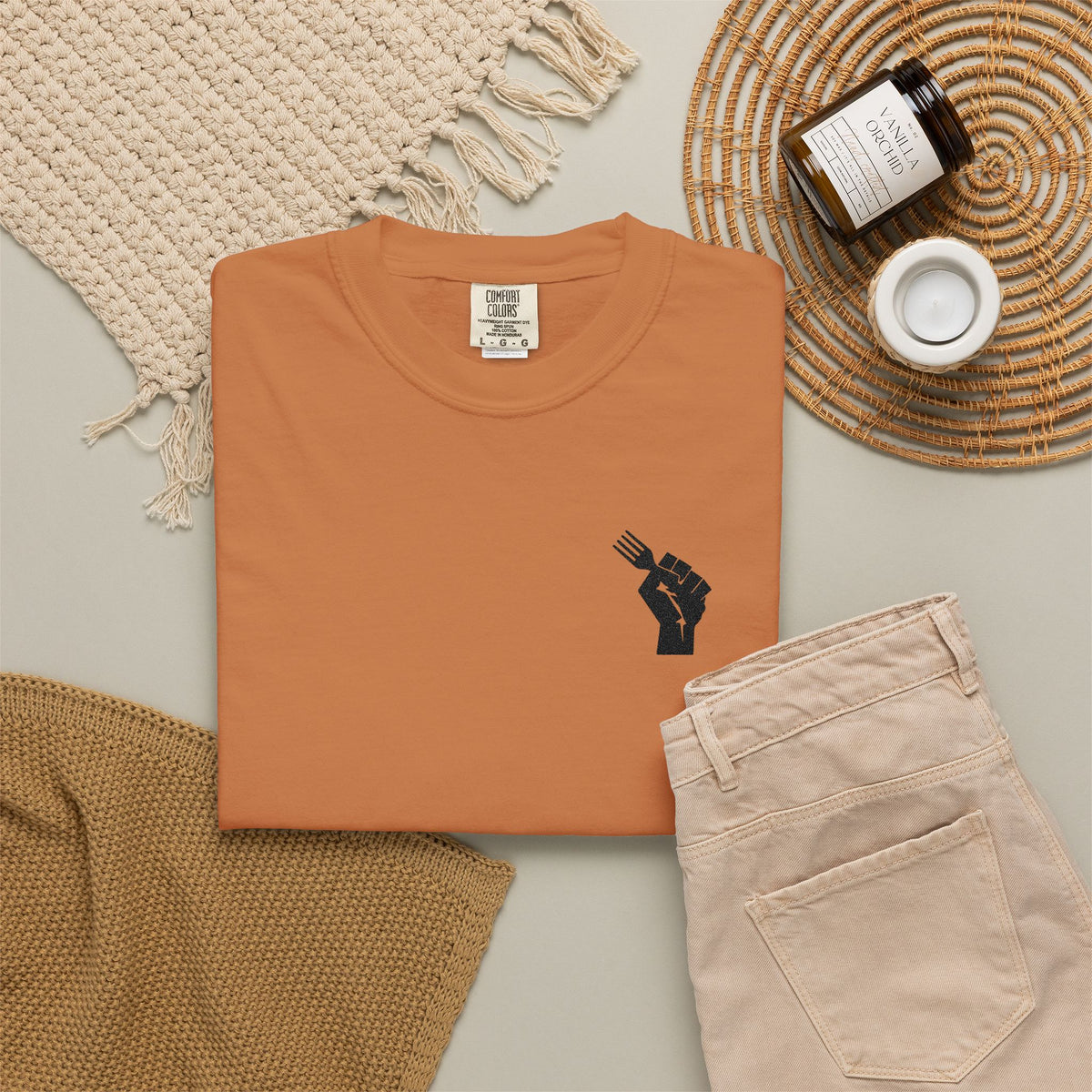Fist Fork Embroidered Tee