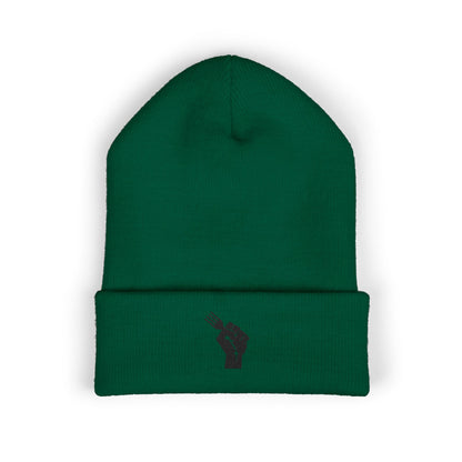 Embroidered Raised Fist Beanie