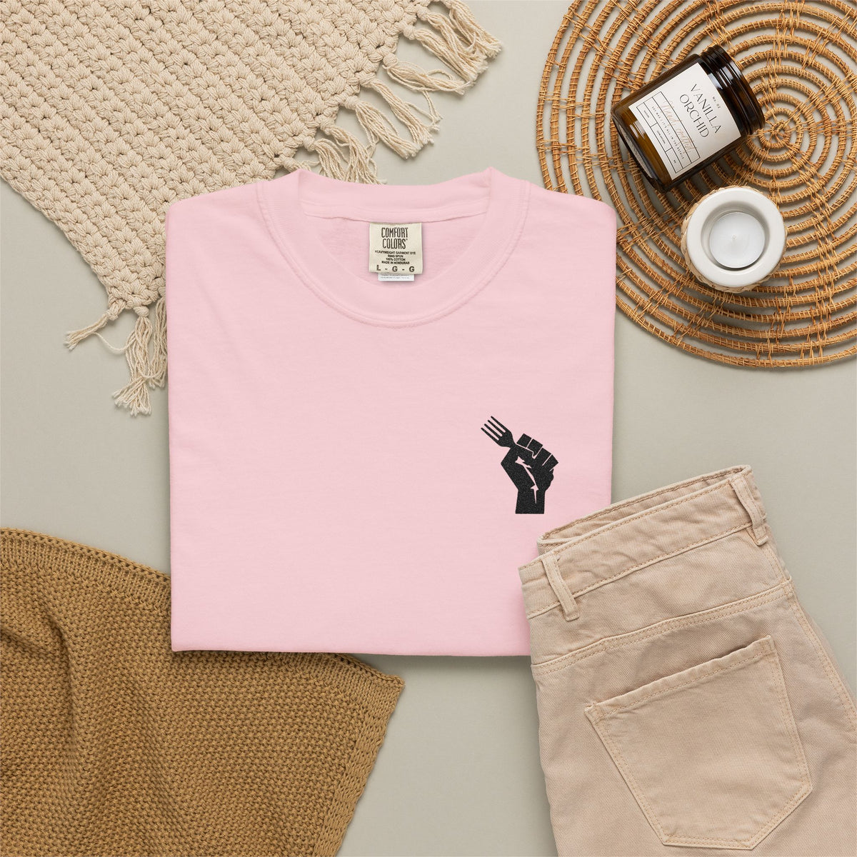 Fist Fork Embroidered Tee