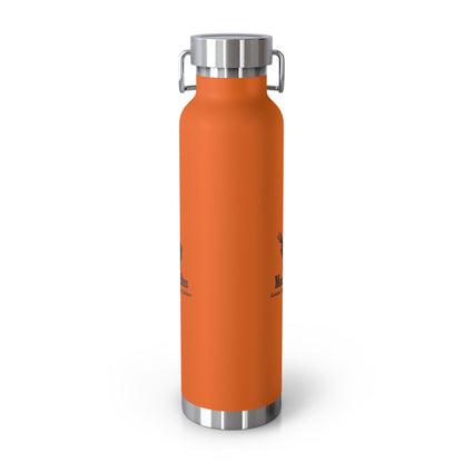 Copper Vacuum Insulated Water Bottle - 22oz with Macrobites Logo