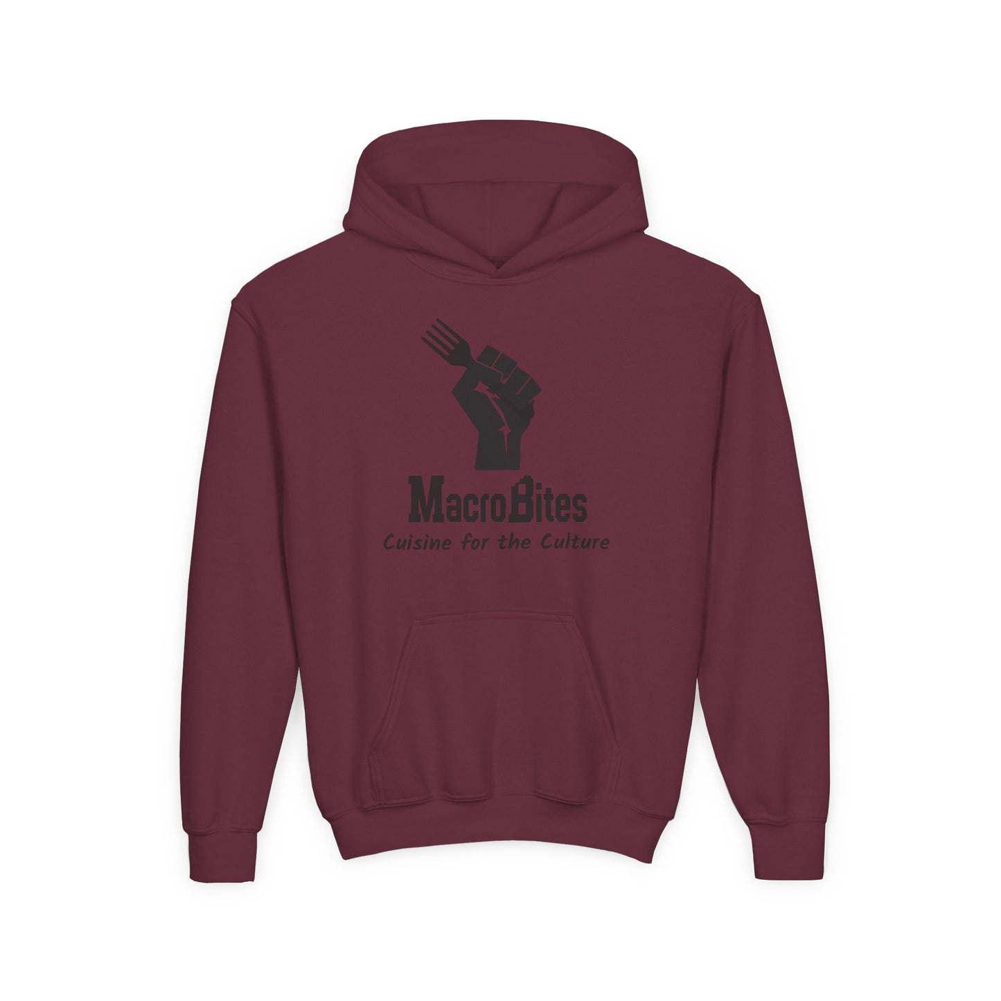 MacroBites Youth Hoodie - "Cuisine for the Culture" Logo Pullover
