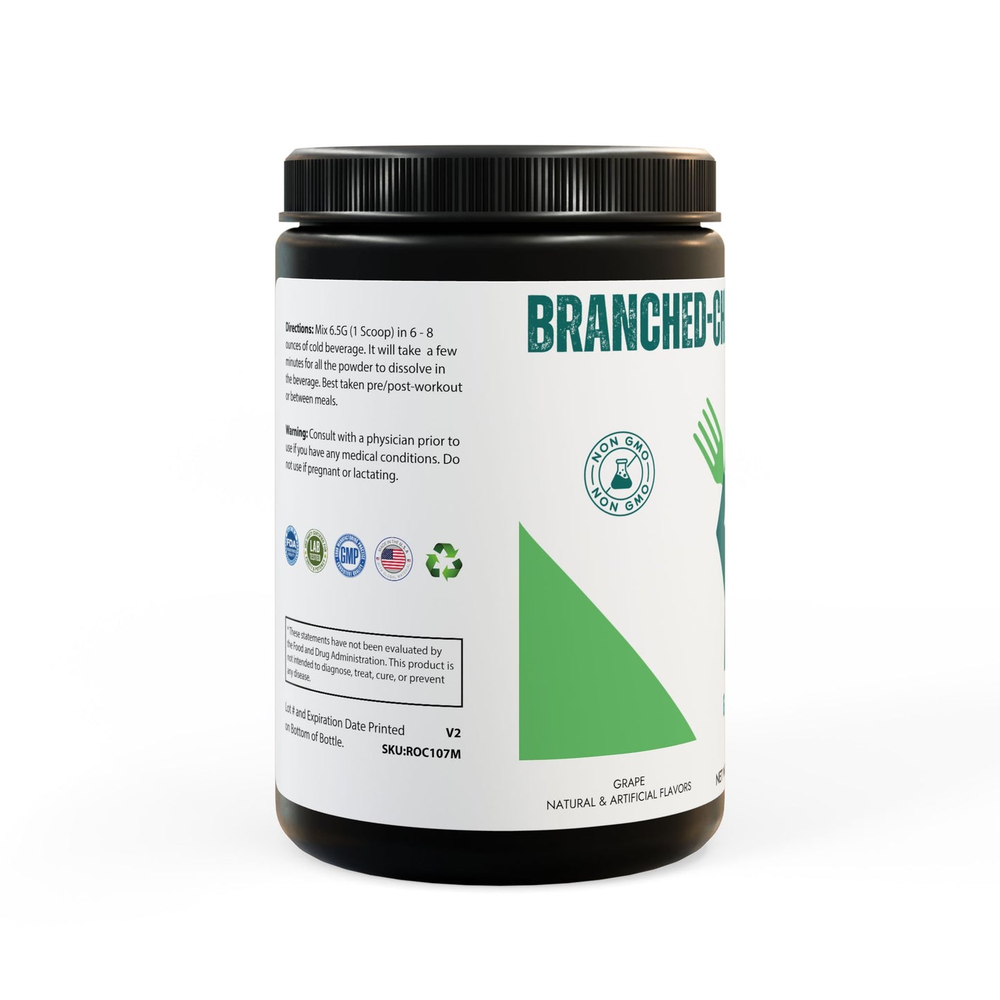 BCAA Supplement, Grape (325g, 11.46oz, 50 servings)