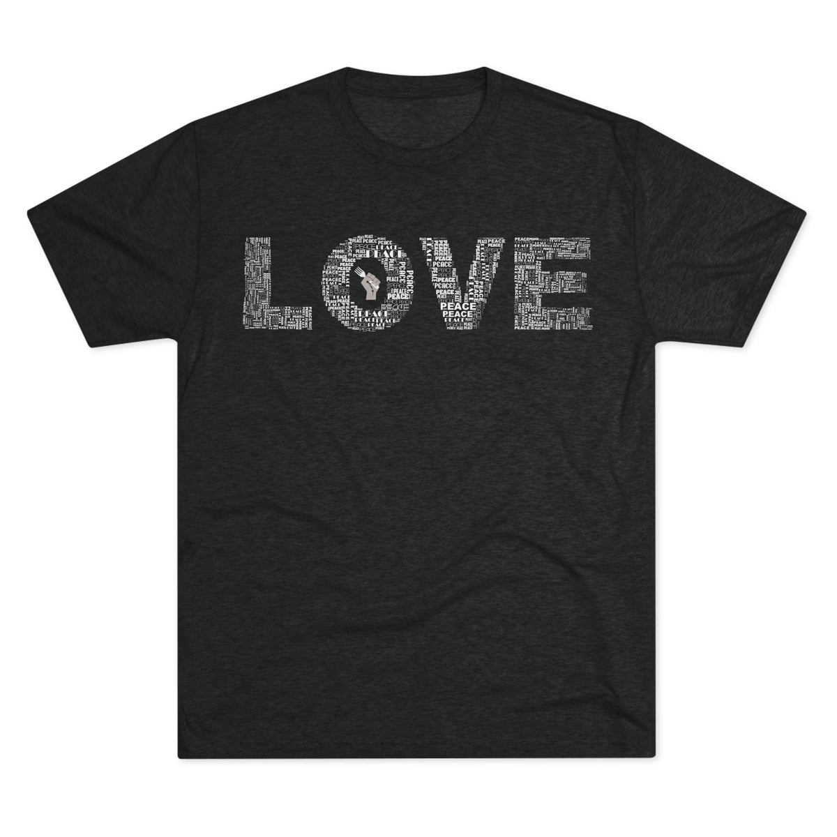 LOVE Typography T‑Shirt — Word Collage Design