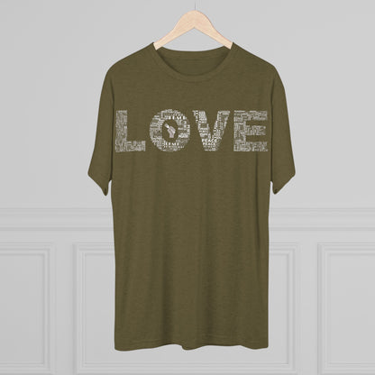 LOVE Typography T‑Shirt — Word Collage Design