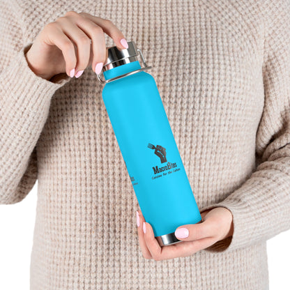 Copper Vacuum Insulated Water Bottle - 22oz with Macrobites Logo