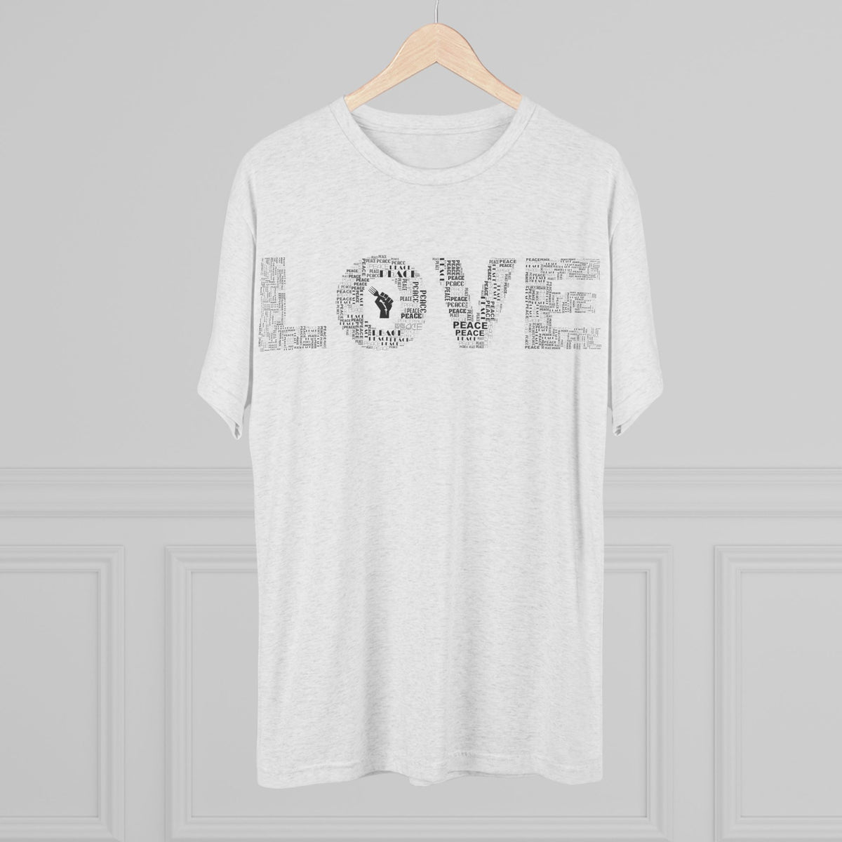 LOVE Typography T‑Shirt — Word Collage Design
