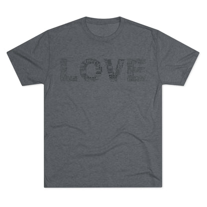 LOVE Typography T‑Shirt — Word Collage Design