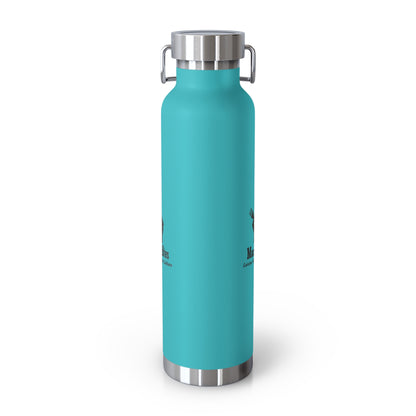 Copper Vacuum Insulated Water Bottle - 22oz with Macrobites Logo