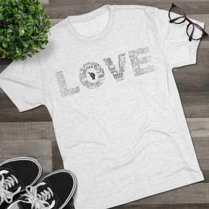 LOVE Typography T‑Shirt — Word Collage Design