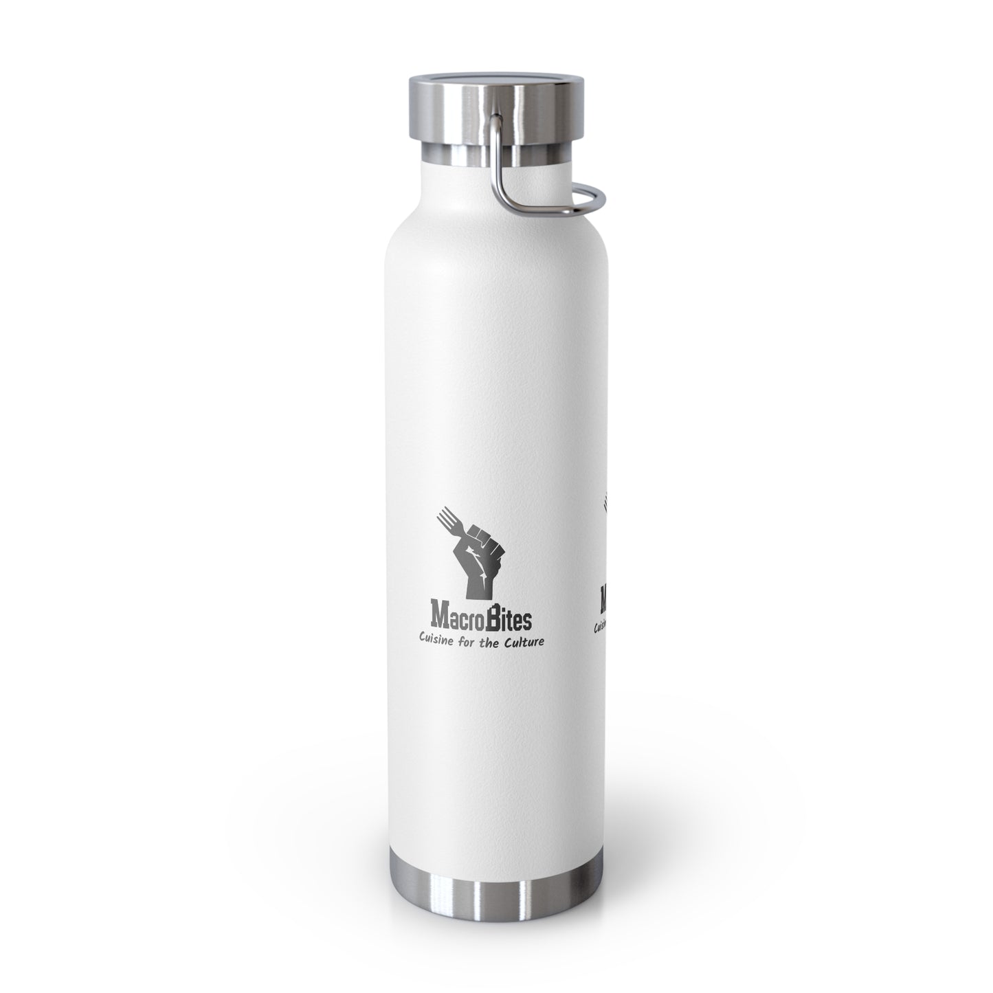 Copper Vacuum Insulated Water Bottle - 22oz with Macrobites Logo
