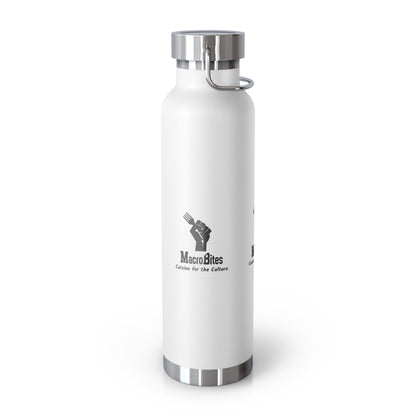 Copper Vacuum Insulated Water Bottle - 22oz with Macrobites Logo