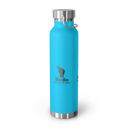 Copper Vacuum Insulated Water Bottle - 22oz with Macrobites Logo