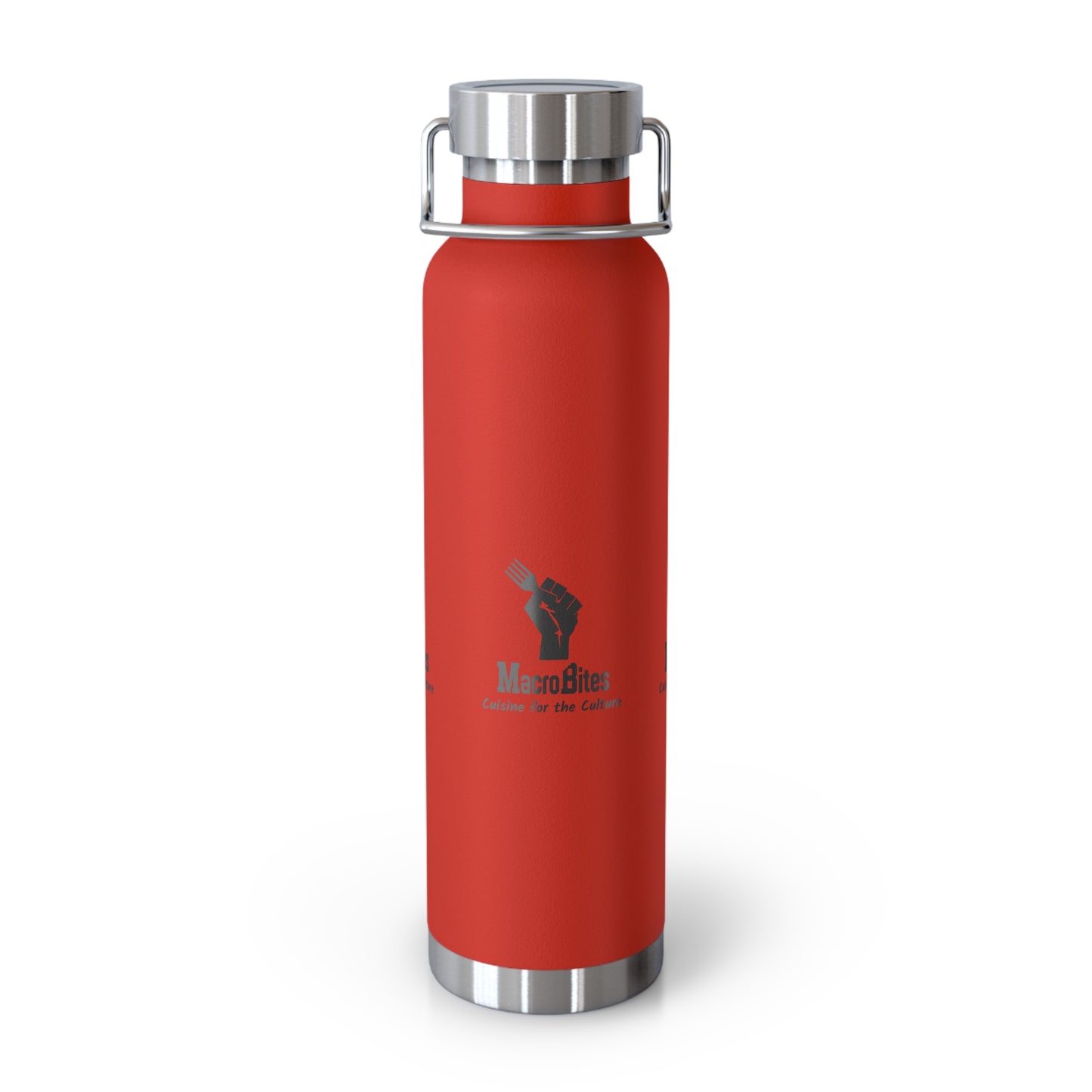 Copper Vacuum Insulated Water Bottle - 22oz with Macrobites Logo