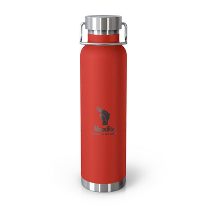 Copper Vacuum Insulated Water Bottle - 22oz with Macrobites Logo