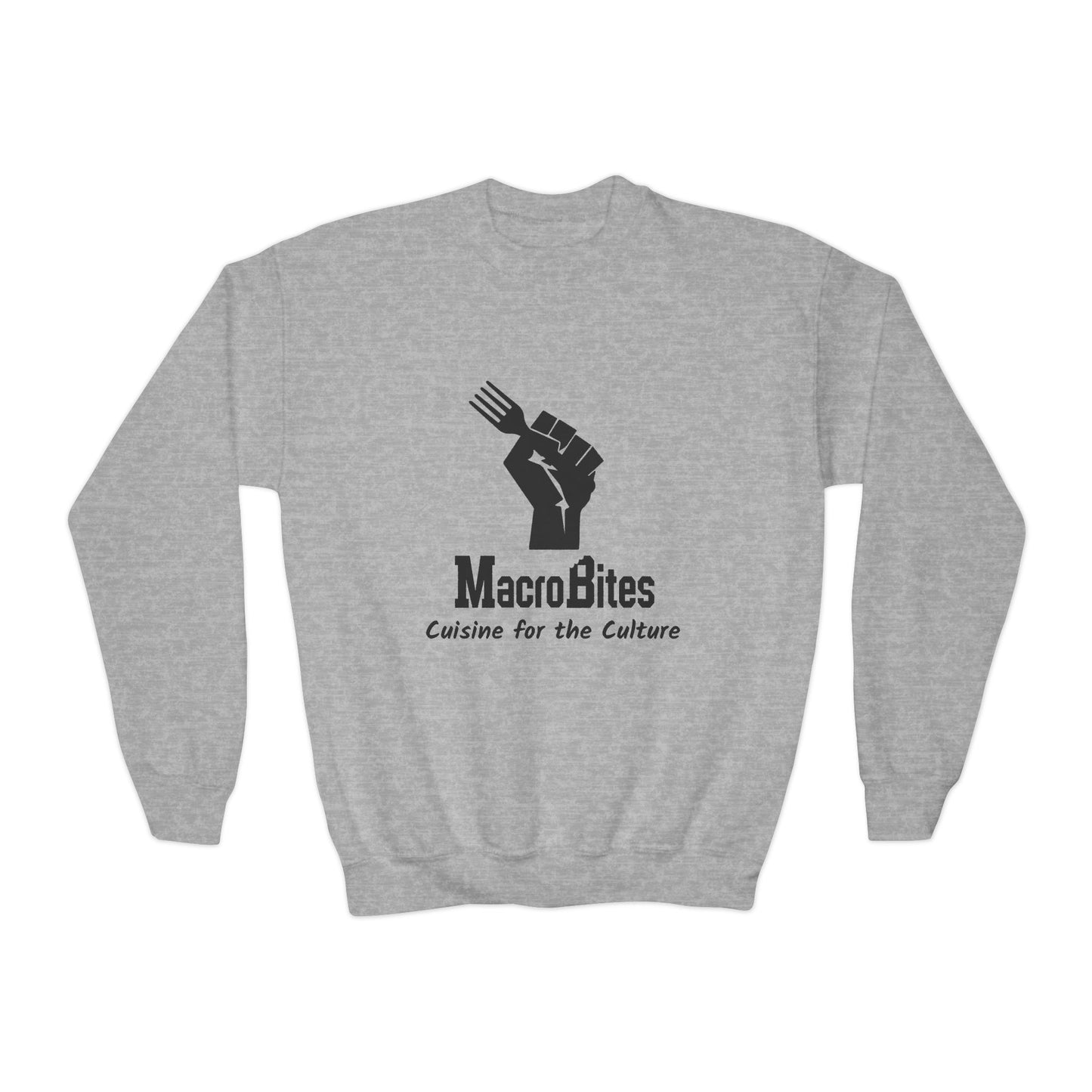 Youth Sweatshirt — "MacroBites: Cuisine for the Culture" Crewneck