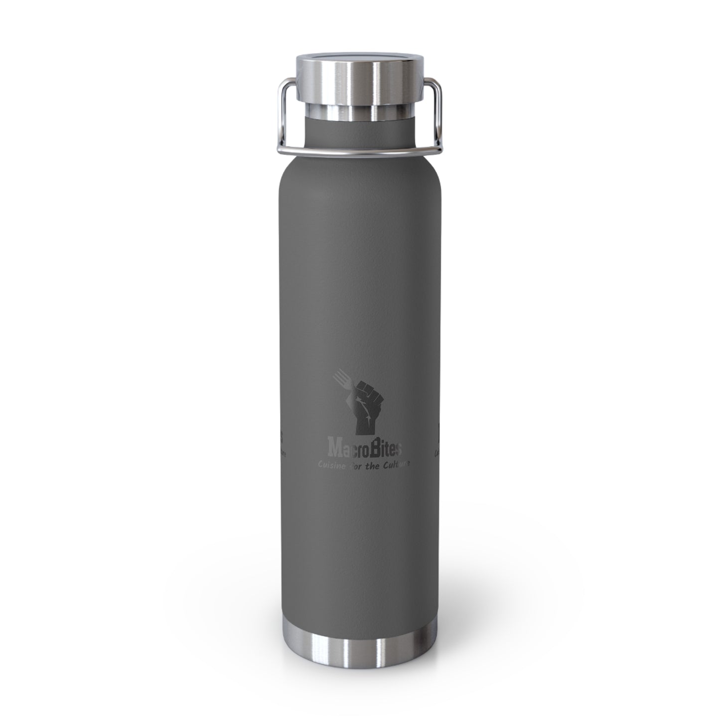 Copper Vacuum Insulated Water Bottle - 22oz with Macrobites Logo
