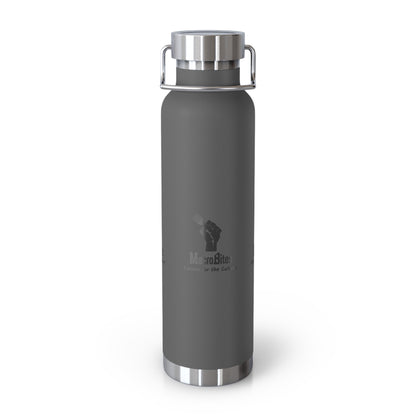 Copper Vacuum Insulated Water Bottle - 22oz with Macrobites Logo
