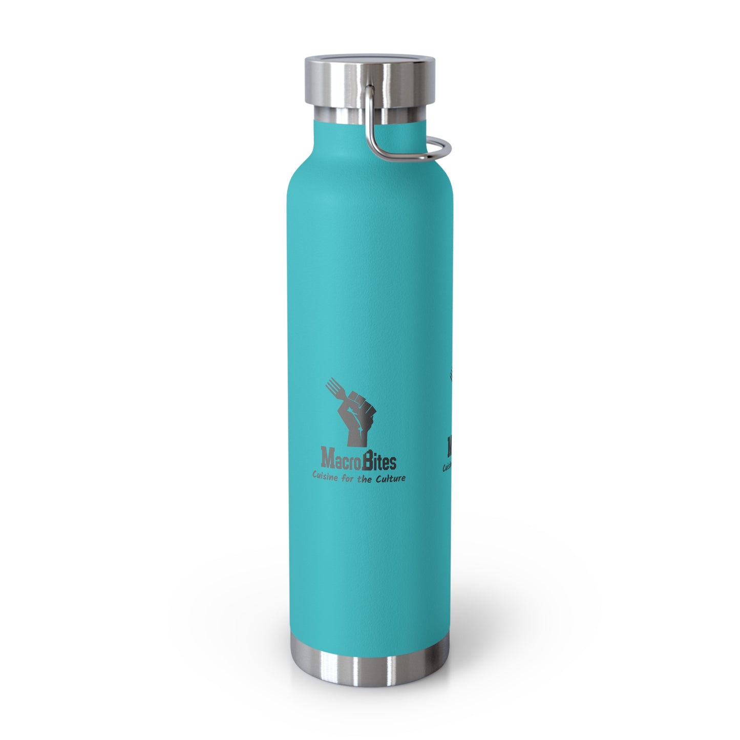 Copper Vacuum Insulated Water Bottle - 22oz with Macrobites Logo