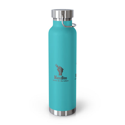 Copper Vacuum Insulated Water Bottle - 22oz with Macrobites Logo